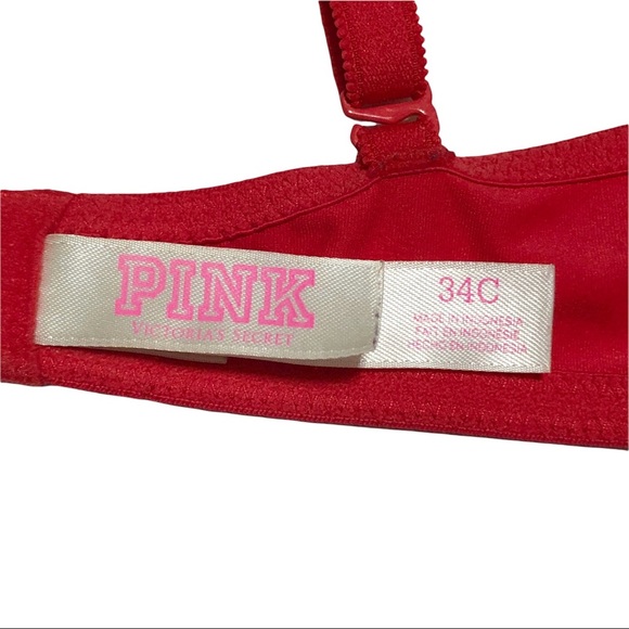 VS Pink Wear Everywhere Bra Red - Picture 7 of 10